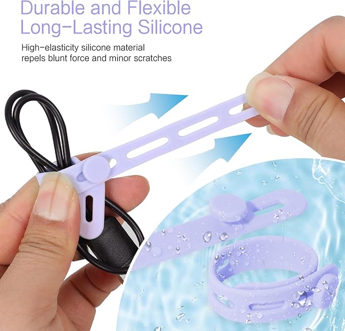 Donruby 24Pcs Silicone Cable Ties - Image 4