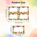 Wonmon 200 PCS Fruit Name Tags Stickers, Self Adhesive Cute Fruits Style Name - Image 2