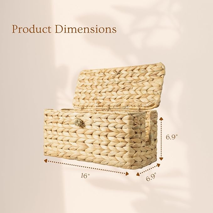 BINH YEN HOME Wicker Cable Management Box - Image 2