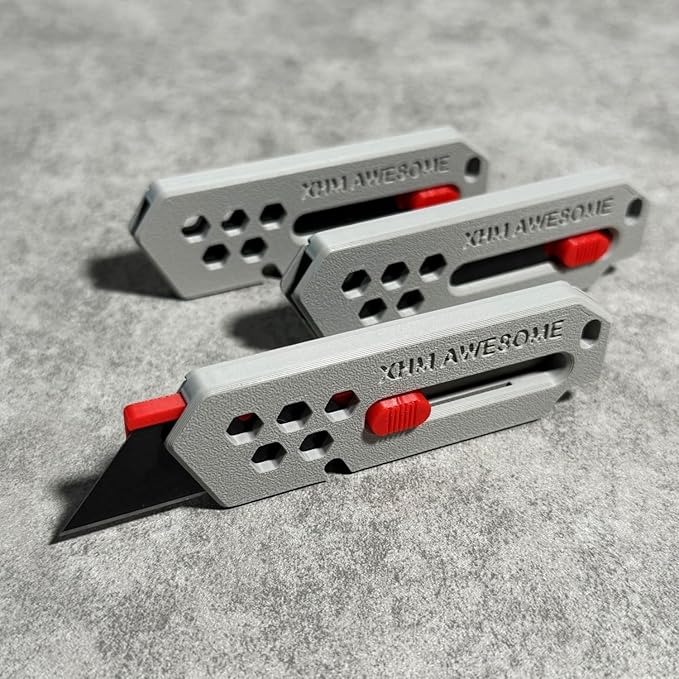XHM Awesome Small Box Cutter Retractable Blade Ultility Knife, by Unknown