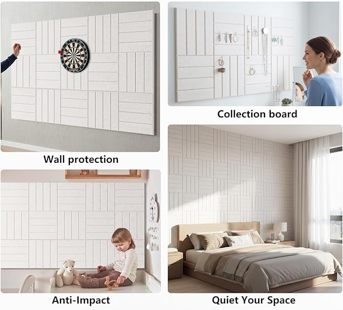 G Gamit Large Felt Wall Tiles Bulletin Board, Large Cork Board Alternative - Image 7