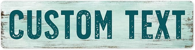 Custom Sign, Custom Street Sign, 11 Font Colors, 13 Font Styles, 4 Hole Options by MySignCenter