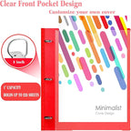 INFUN 1 Inch Telescoping 3 Ring Binder - Image 5