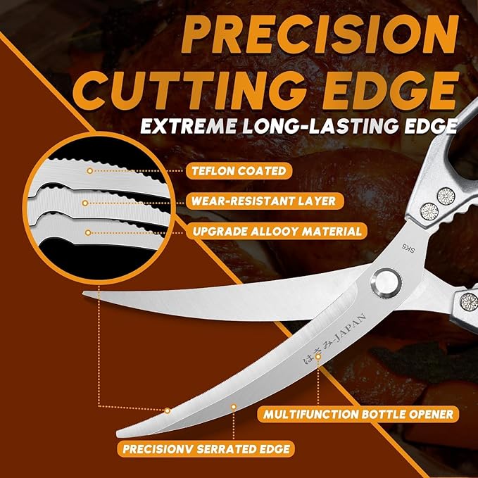 HUUSK Kitchen Scissors Set Silver - Image 3