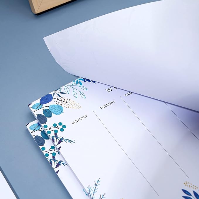 2 Pack Weekly Planner Notepad Tear Off Set of 2 Weekly Calendar Pad 52 Undated - Image 3
