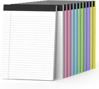 Nichela 12 Pack Colored Legal Pads 8.5" x 11" Note Pads Wide Ruled Lined Paper by Nichela