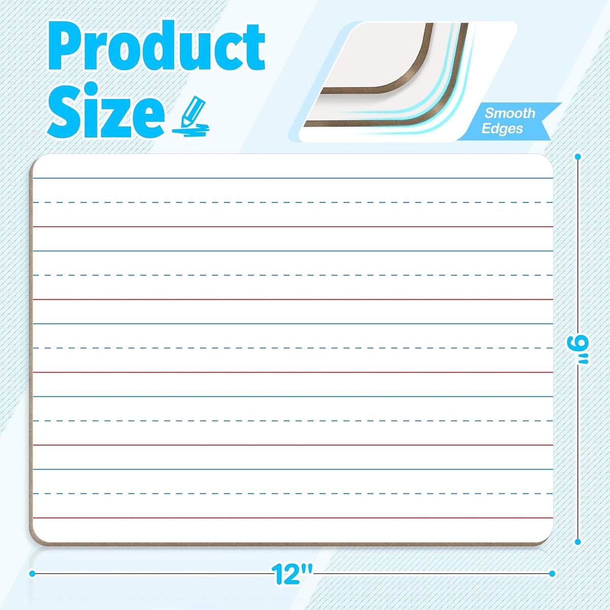 AuroTops 32 Pack Dry Erase Board with Lines,Small White Boards for Students