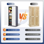 yizosh metal garage storage cabinet with 2 doors, front angle view