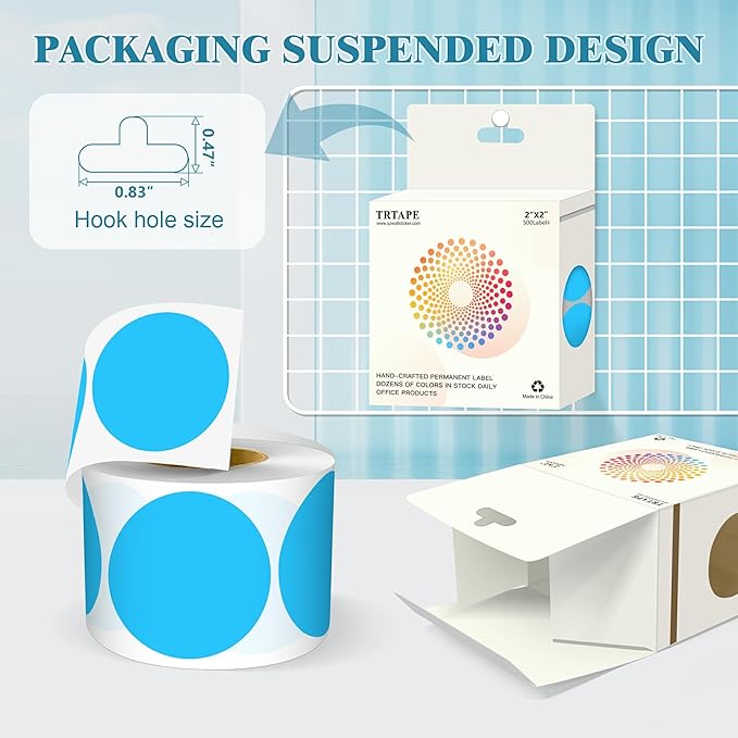 2 Inch Round Color Coding Labels - Image 3