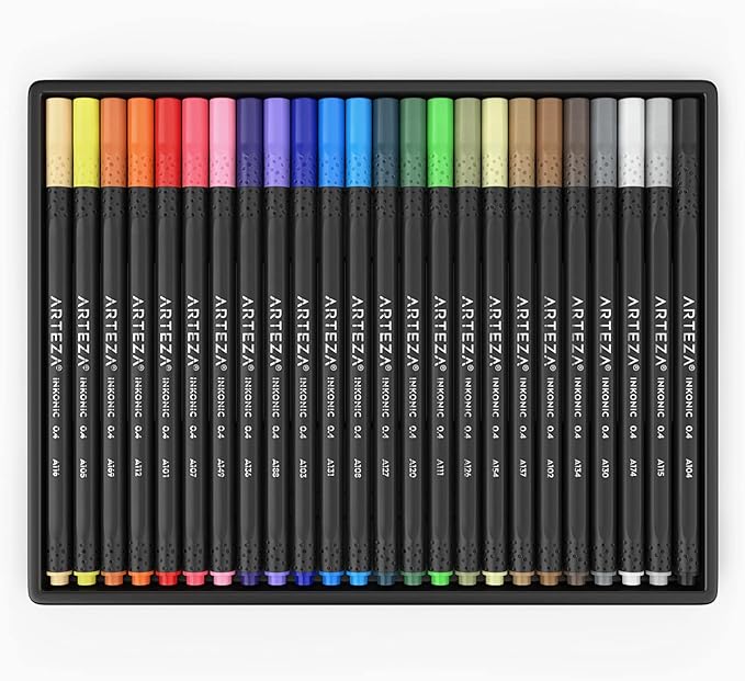 ARTEZA Inkonic Fineliners Fine Point Pens, 0.4mm Tips, Ergonomic Barrels - Image 8