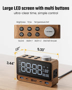 superdanny alarm clock with pd 20w, 4 usb, view 9