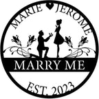 Personalized Valentines Metal Wall Sign, Custom Infinity Heart Love Couple Name by Unknown