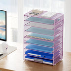 Marbrasse Paper Organizer Letter Tray, 9 Tier Mesh File Organizer - Image 6
