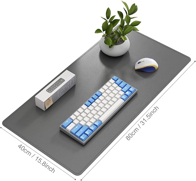DAWNTREES Desk Mat Protector, PU Leather Desk Pad, Non Slip, Large Mouse Pad - Image 2