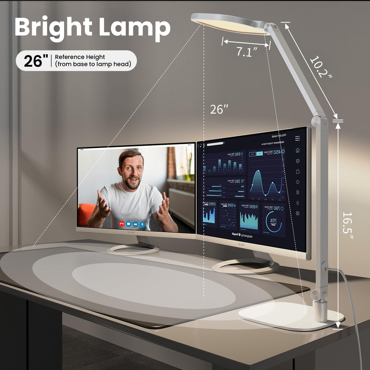 litones led desk lamp for home office, soft, package contents