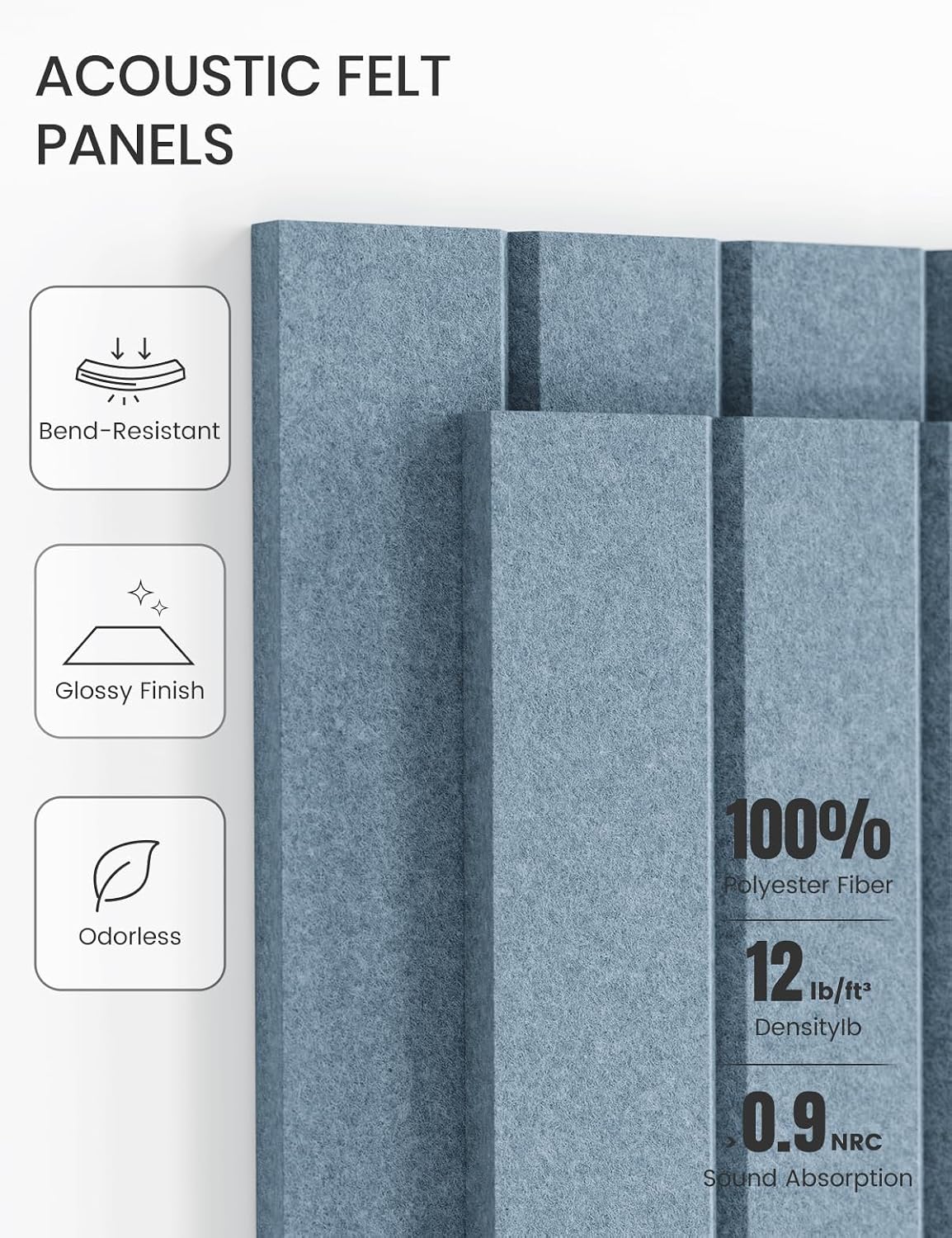 Fluxynara Felt Bulletin Board & Cork Board Alternative 48'' x 36&...
