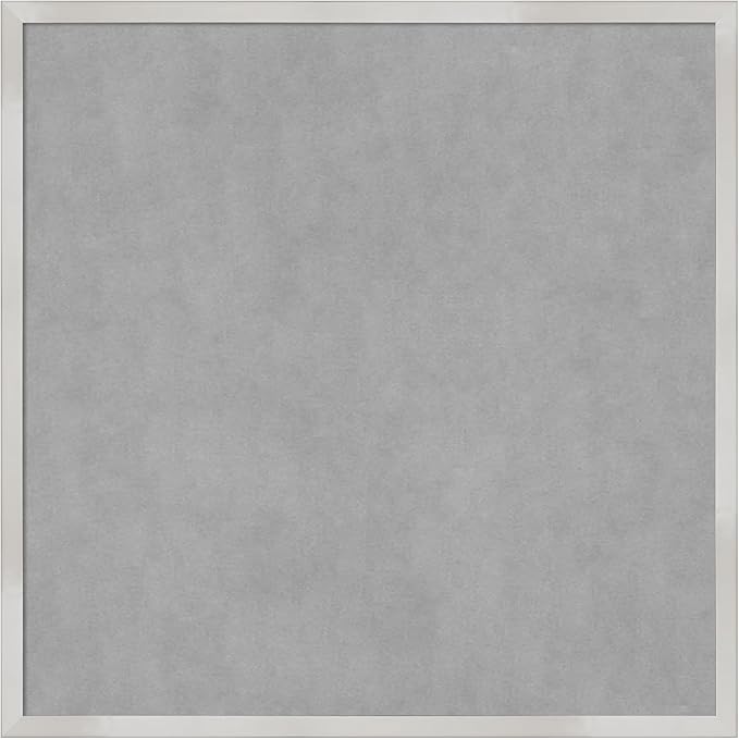 Amanti Art Silver Framed Magnetic Board 25x25 Medium Vision Board by AmantiArt