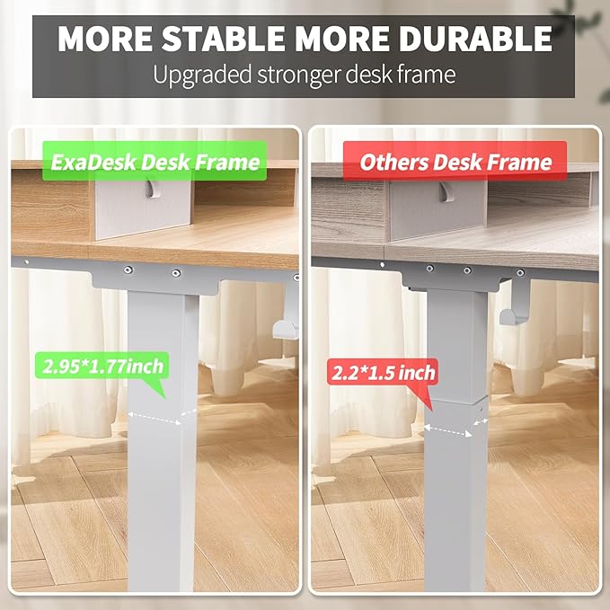 ExaDesk 48 * 30 Inches Electric Standing Widened Desk Adjustable Height - Image 8