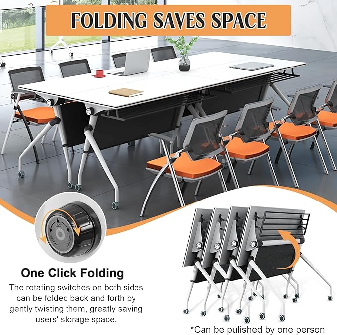 Conference Table, 55.1''Folding Conference Room Table - Image 3
