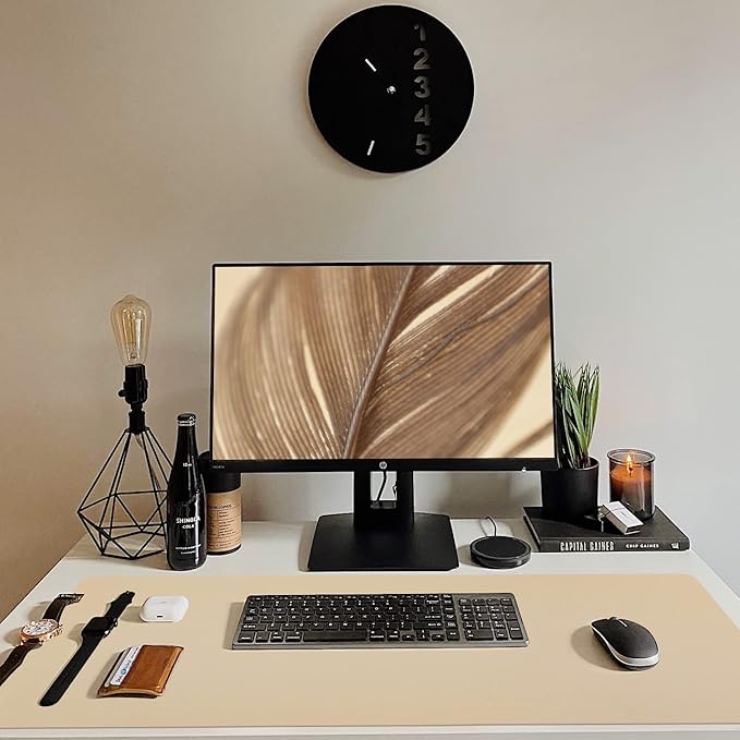Leather Desk Pad, Large Mouse Pad, Leather Desk Blotter, Non-Slip Desk Pad - Image 9