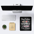 IMAYONDIA Rustic Black Wood Grain Mouse Pad, Mousepad Inspirational Quotes - Image 6