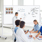 maxtek Rolling Whiteboard, 96x48 Large Double-Sided White Board Dry Erase on - Image 8