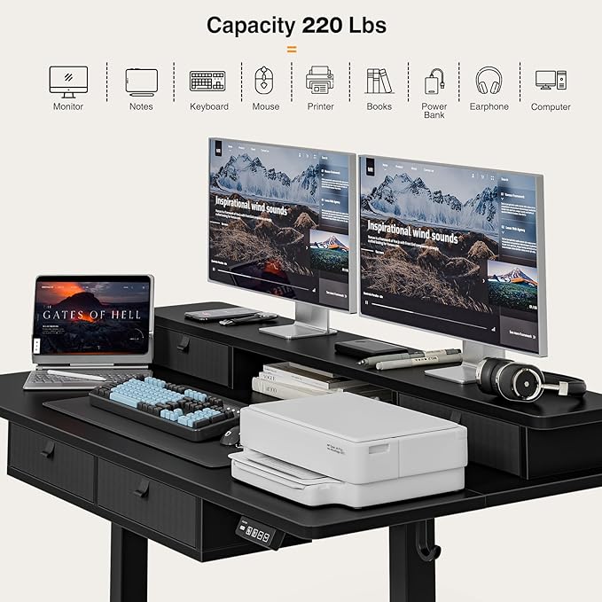 Grandder 47 x 28 inch Electric Standing Desk - Image 4