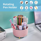 Marbrasse Desk Organizer, 360-Degree Rotating Pen Holder, Desk Organizers and - Image 3