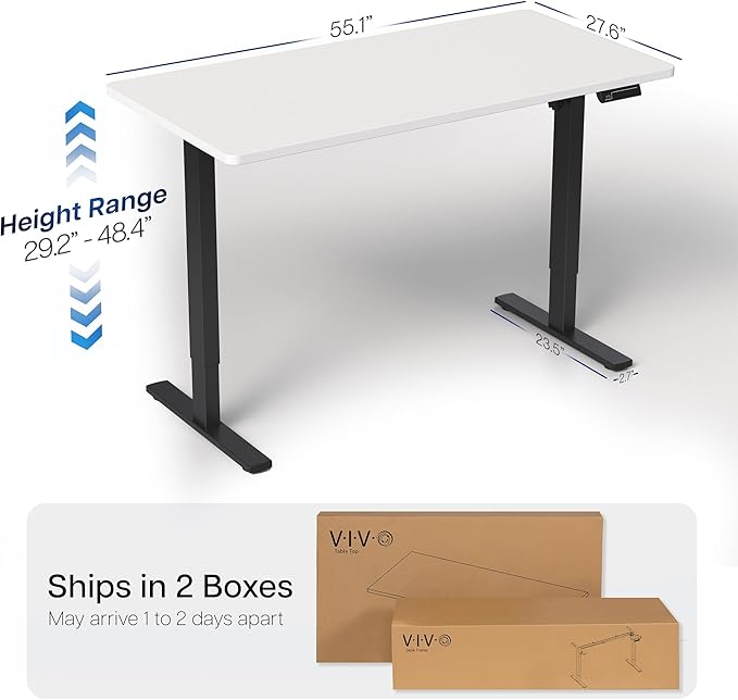 VIVO Electric 55 x 28 in Standing Desk, Memory Height Adjustment, 1B Series - Image 3