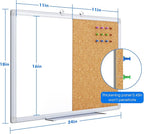 Magnetic White Board and Cork Board Combo, 24 X 18 inches Whiteboard Bulletin - Image 5