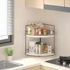ZGO 2-Tier Bathroom Counter Organizer, Corner Skincare Organizers, Bathroom - Image 6