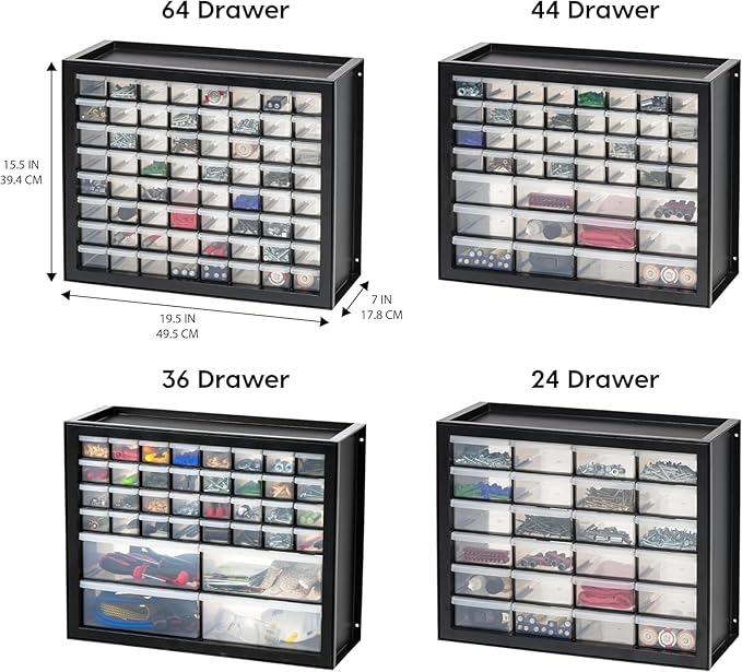 IRIS USA Screw Tool Organizer Small Parts Cabinet, Electronics Hardware Nuts - Image 4