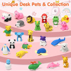 Moosia 34 Pack Animal Pencil Erasers - Image 9