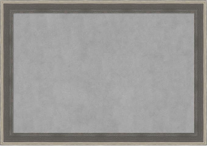 Amanti Art Grey Framed Magnetic Board 29x41 Large Vision Board by AmantiArt