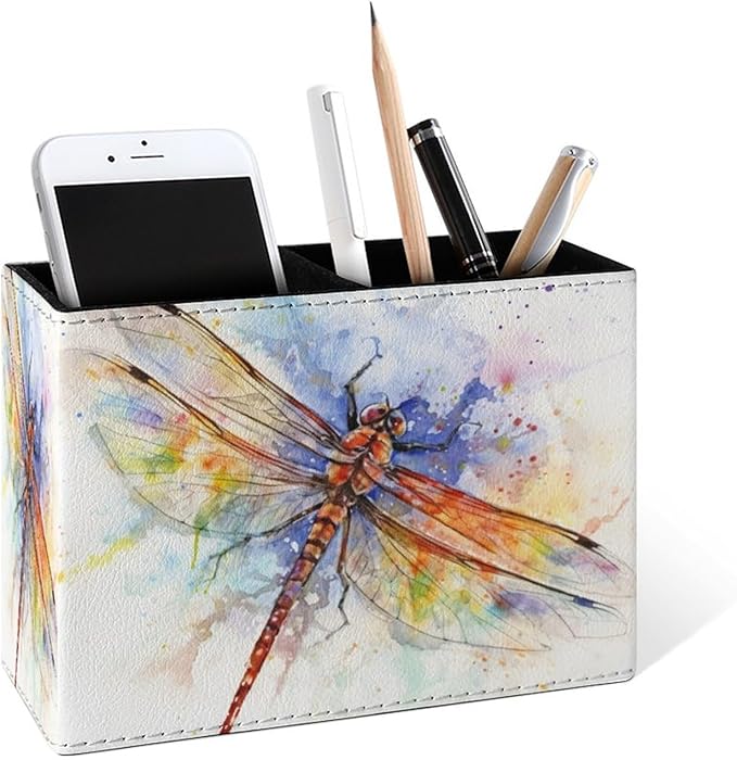 Famame Vintage Splash Dragonfly Pencil Holder by Famame