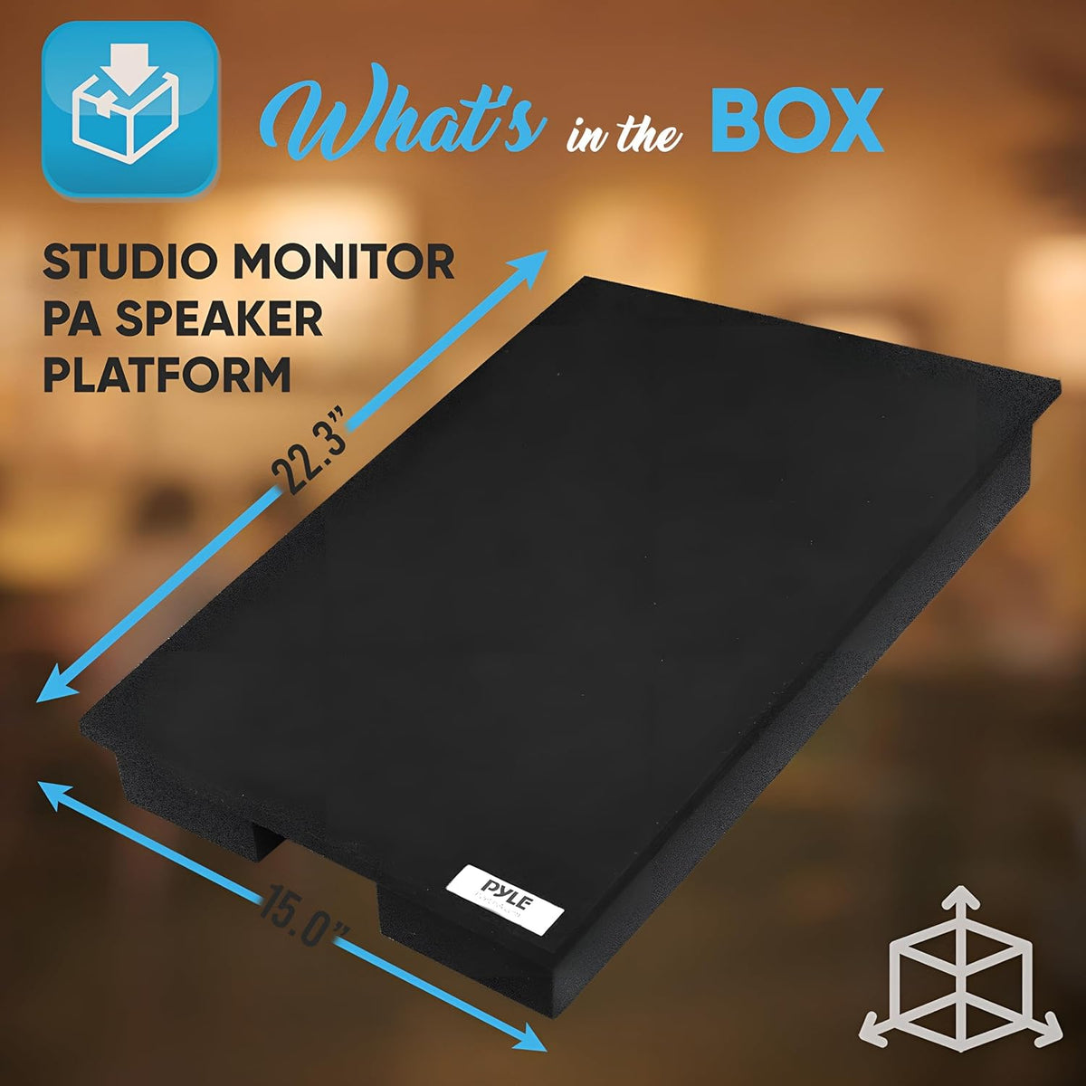 Pyle Sound Dampening Speaker Riser Foam - Audio Acoustic Noise Isolation Plat...