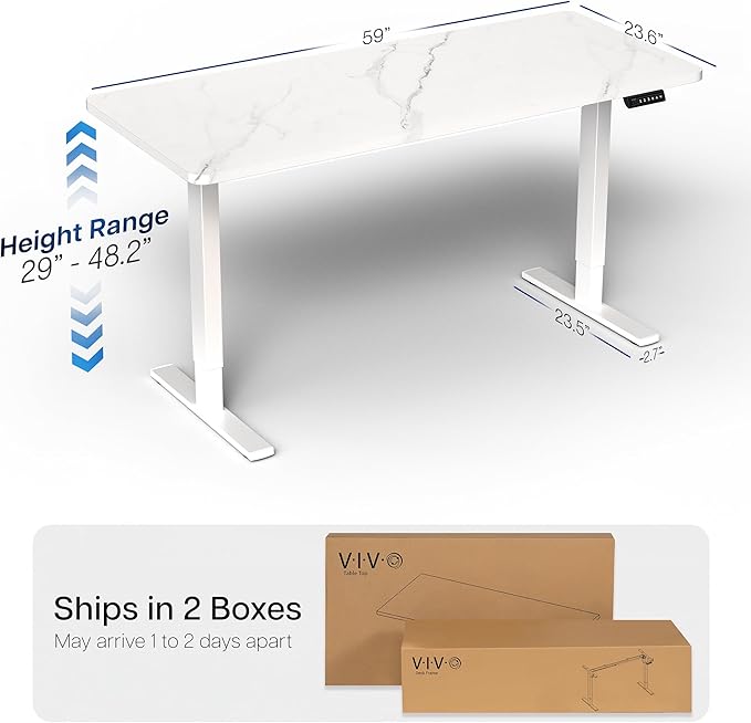 VIVO Electric Dry Erase 60 x 24 in Standing Desk, Memory Height Adjustment - Image 4