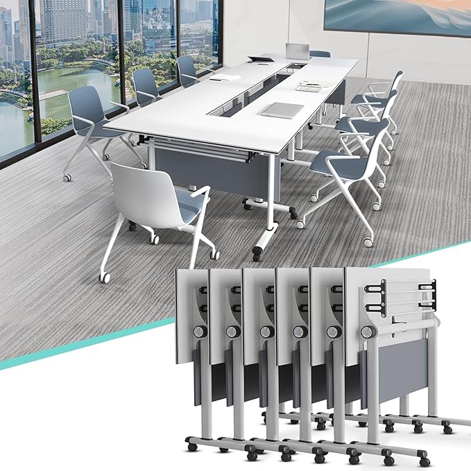 Conference Table, 55.1''Folding Conference Room Table by Unknown