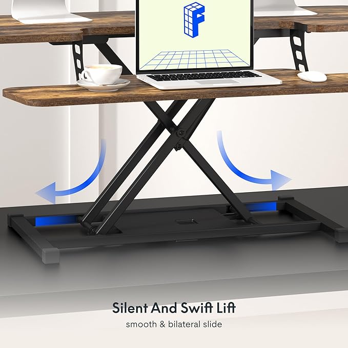FLXISPOT 36" Standing Desk Converter, Quick Sit Stand up Desktop Riser Height - Image 7