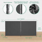 Helios&Hestia 2-Panel 6 ft Tall Indoor Folding Room Divider, Portable Privacy - Image 6