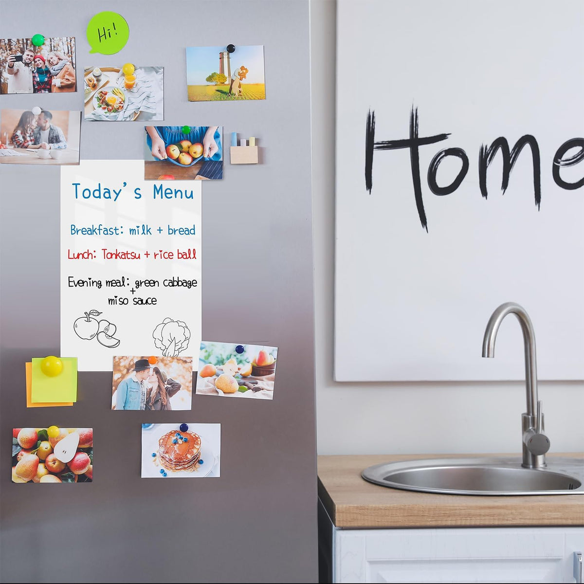 Magnetic Dry Erase Whiteboard 24"x39" for Fridge