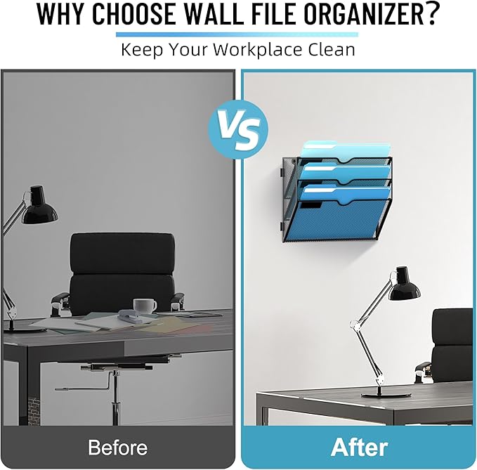 SUPEASY 3-Tier Wall File Holder Organizer - Image 6