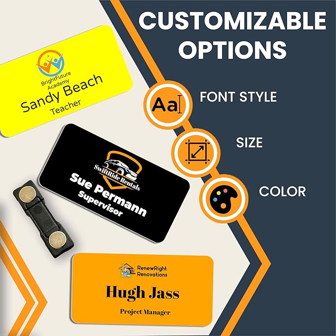 Magnet Me Up Custom Printed Magnetic Name Tag Badge - Image 4