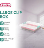 Sterilite 24-Pack Clip Box, Stackable Clear Plastic Bins - Image 2