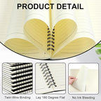 Yahenda 3 Pcs Spiral Notebook Bulk A5 Journal Lined 8.3'' x 5.5'' Writing - Image 3