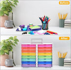 Haundry Photo Storage Box with 16 Inner 4" x 6" Photo Case, Portable Storage - Image 3