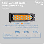 ICC 1.25” Plastic Cable Management Ring, Rack or Wall Mount - Image 8