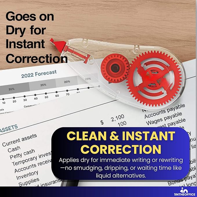 1InTheOffice Correction Tape, Correction Tape Roller - Image 4