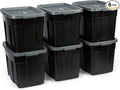 Rubbermaid 18 GAL 6 Pack Garage Storage Bins by Rubbermaid
