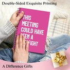 XQLZY This Meeting Could Have Been A Fist Fight Rose Red Spiral Notebook - Image 6